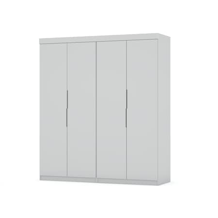 Manhattan Comfort Mulberry 2.0 Wardrobe Closet, White 121GMC1